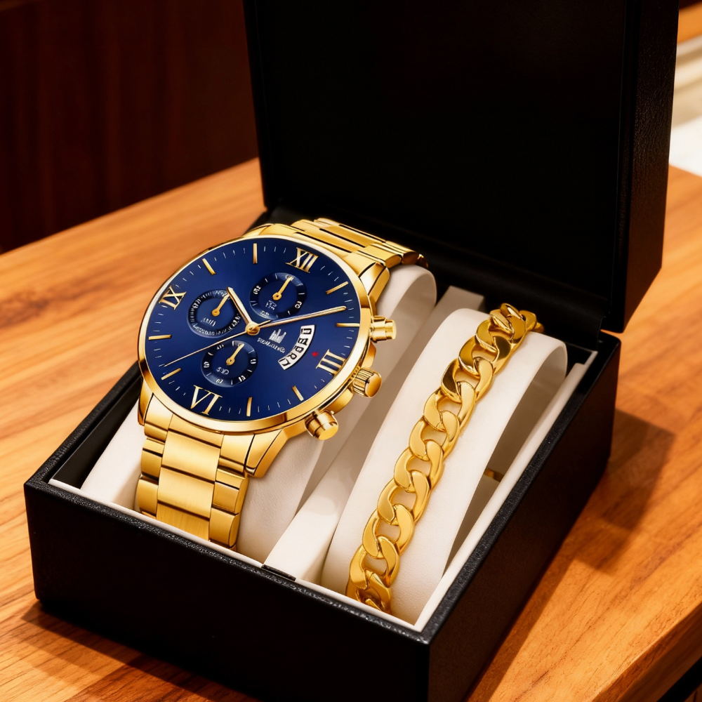 SET AURIU CEAS + BRATARA 18K