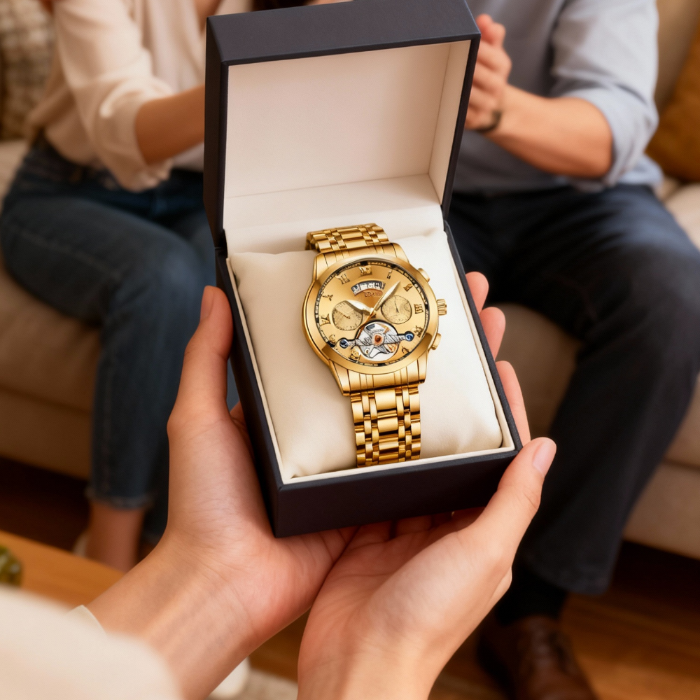 Ceas bărbătesc placat cu aur