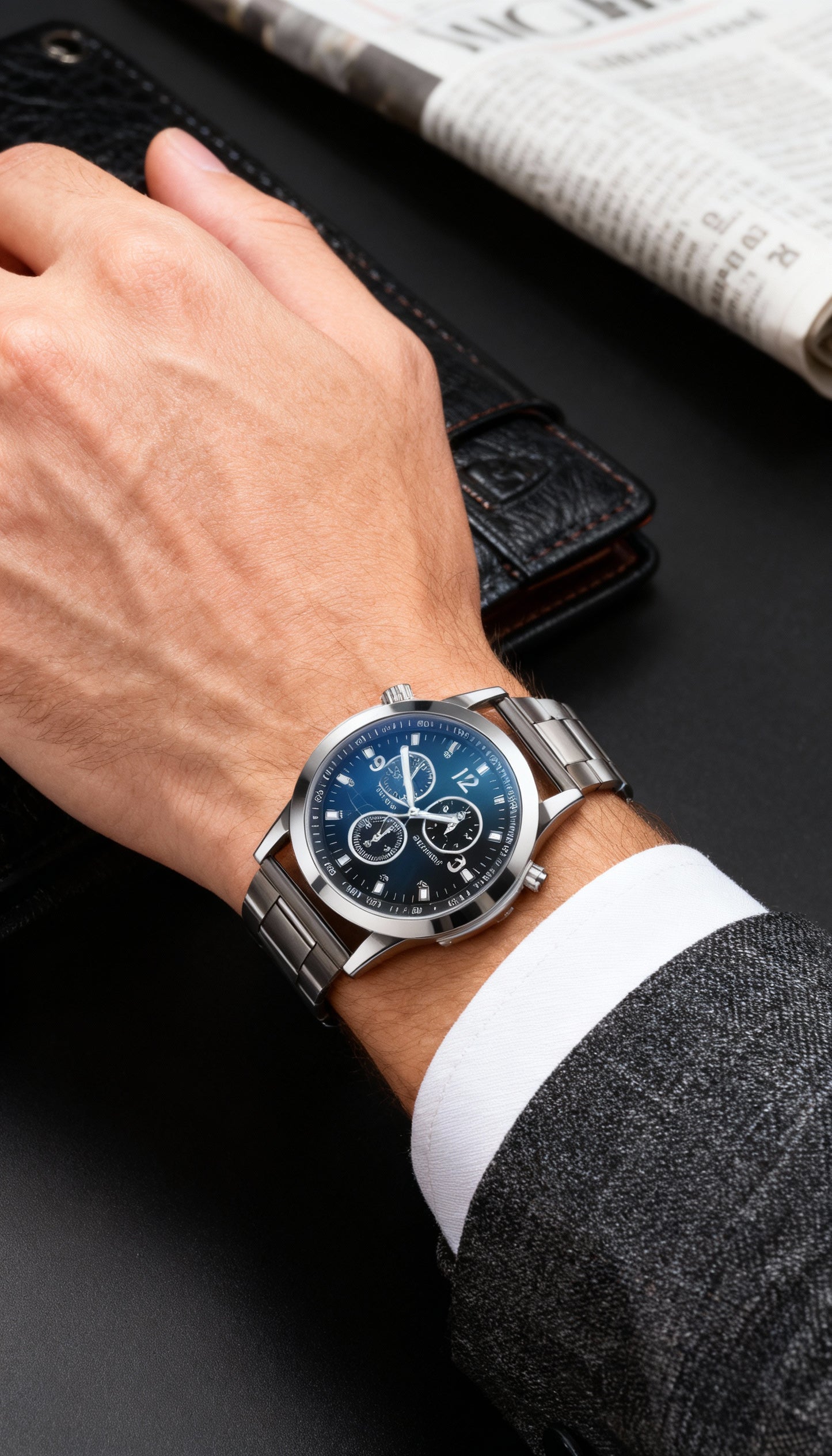 Ceas Cronograf Albastru